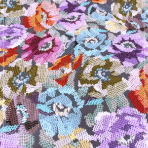 bedruckter, leicht angerauhter Viscosestoff