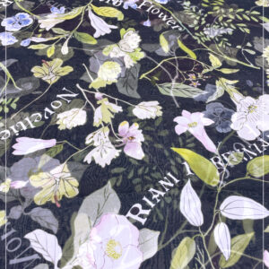 bedruckter, feiner Viscosechiffon, eines deutschen Modelabels