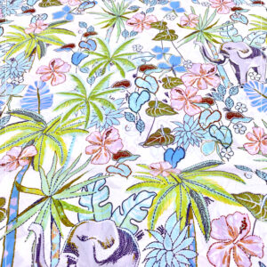 bedruckter, leicht satinierter Viscosecrepe aus Italien