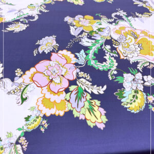 bedruckter, gestretchter leichter Baumwollstoff eines deutschen Modelabels