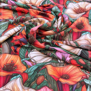 bedruckter Viscosejersey - sog. kalte Ware - eines ital. Modelabels