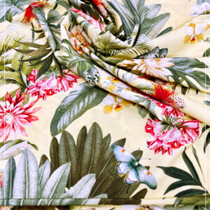 bedruckter Viscosejersey - sog. kalte Ware - eines ital. Modelabels