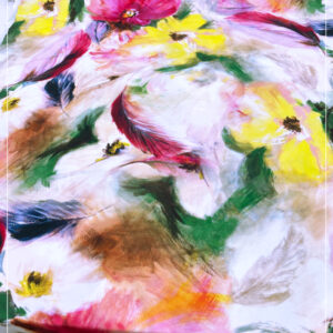 bedruckter Viscosejersey - sog. kalte Ware - eines ital. Modelabels