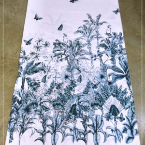 bedruckter, gestretchter Baumwollpopeline eines namhaften franz. Modelables