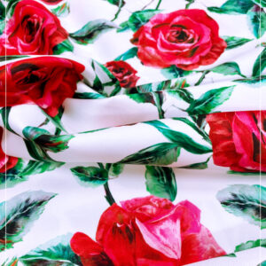 bedruckter Taft mit Stand, ital. Modelabel