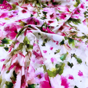 bedruckter, gestretchter Viscosesatin