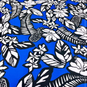 bedruckter Scuba eines bekannten deutschen Modelabels