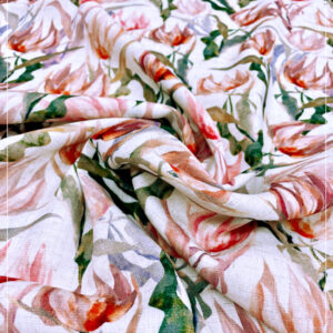 bedruckter Leinenstoff aus Italien