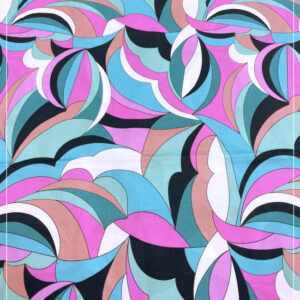 bedruckter, gestretchter Baumwollpopeline, eines bekannten ital. Modelabels