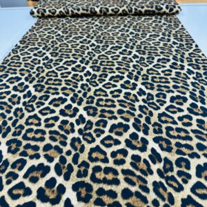Viscosejersey mit stylischem Leopardendruck, neu aus Italien