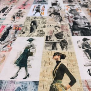 gestretchter Baumwolljersey mit stylischen Retromuster