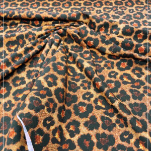 gestretchter Baumwolljersey mit stylischem Leoparden- Muster
